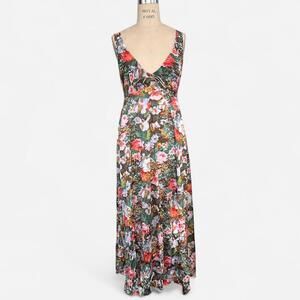 Vanity Fair Vintage Boho Floral Maxi Slip Dress, Women’s Small